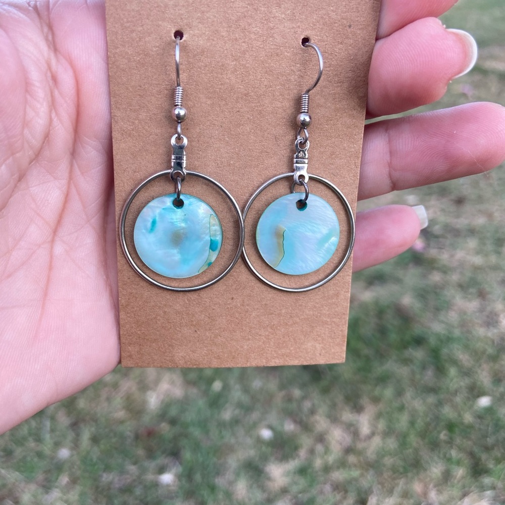 Aqua blue shells three pieces set